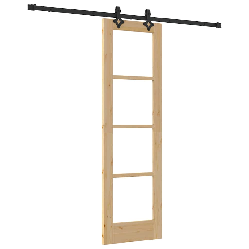 Skyvedør ORKDAL Naturlig og svart 61 x 198,5 cm