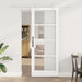 Skyvedør Hvit 83 x 211 cm Massivt furutre og glass