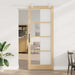 Skyvedør Naturlig 93 x 232 cm Massivt furutre og glass