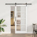 Skyvedør Hvit 83 x 202 cm Massivt furutre og glass