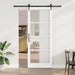 Skyvedør Hvit 93 x 232 cm Massivt furutre og glass