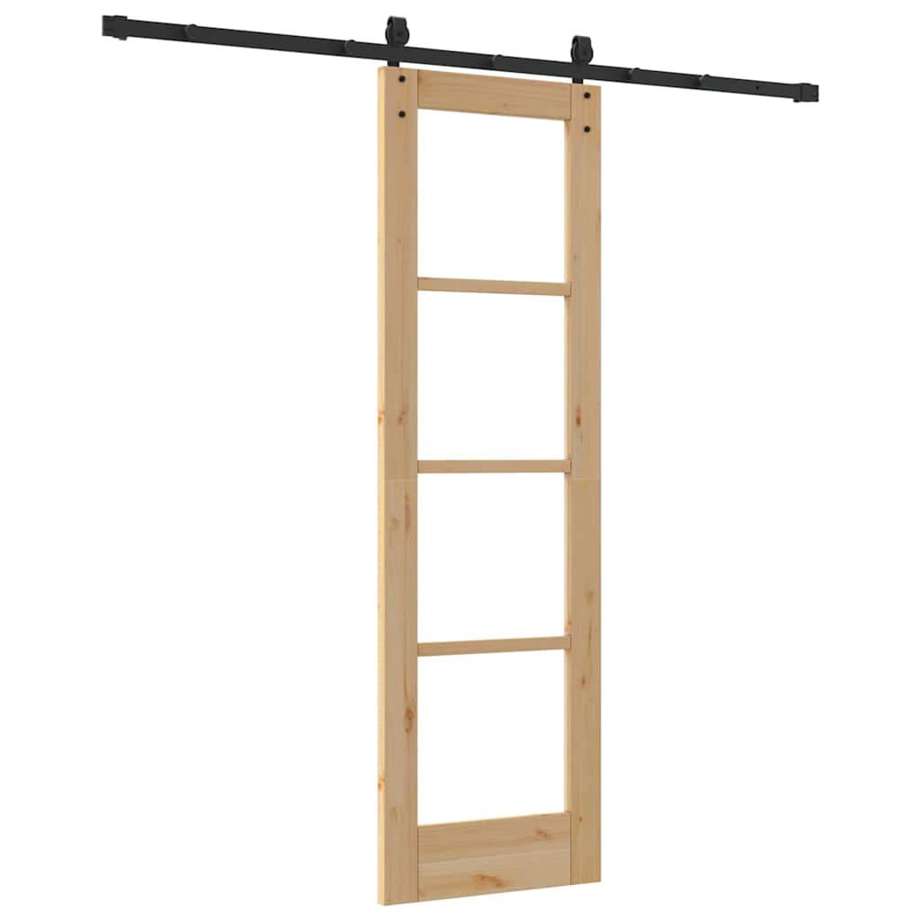 Skyvedør Naturlig og svart 61 x 198,5 cm