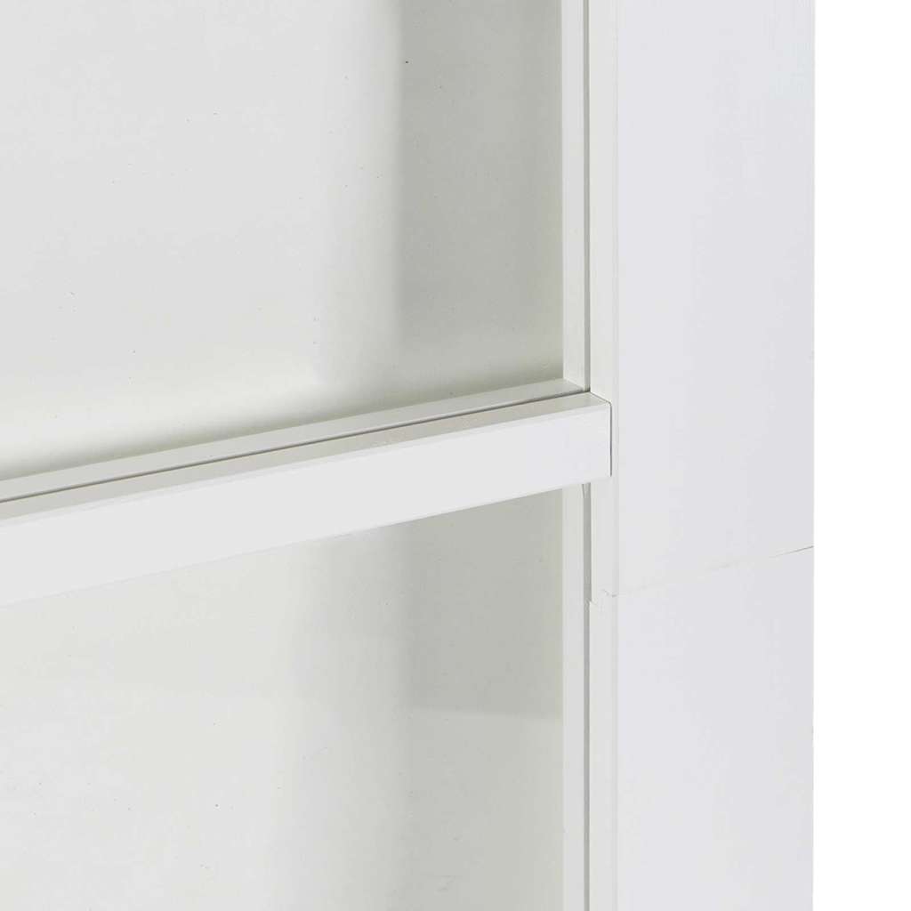 Skyvedør 83 x 202 cm Massivt furutre og glass Hvit