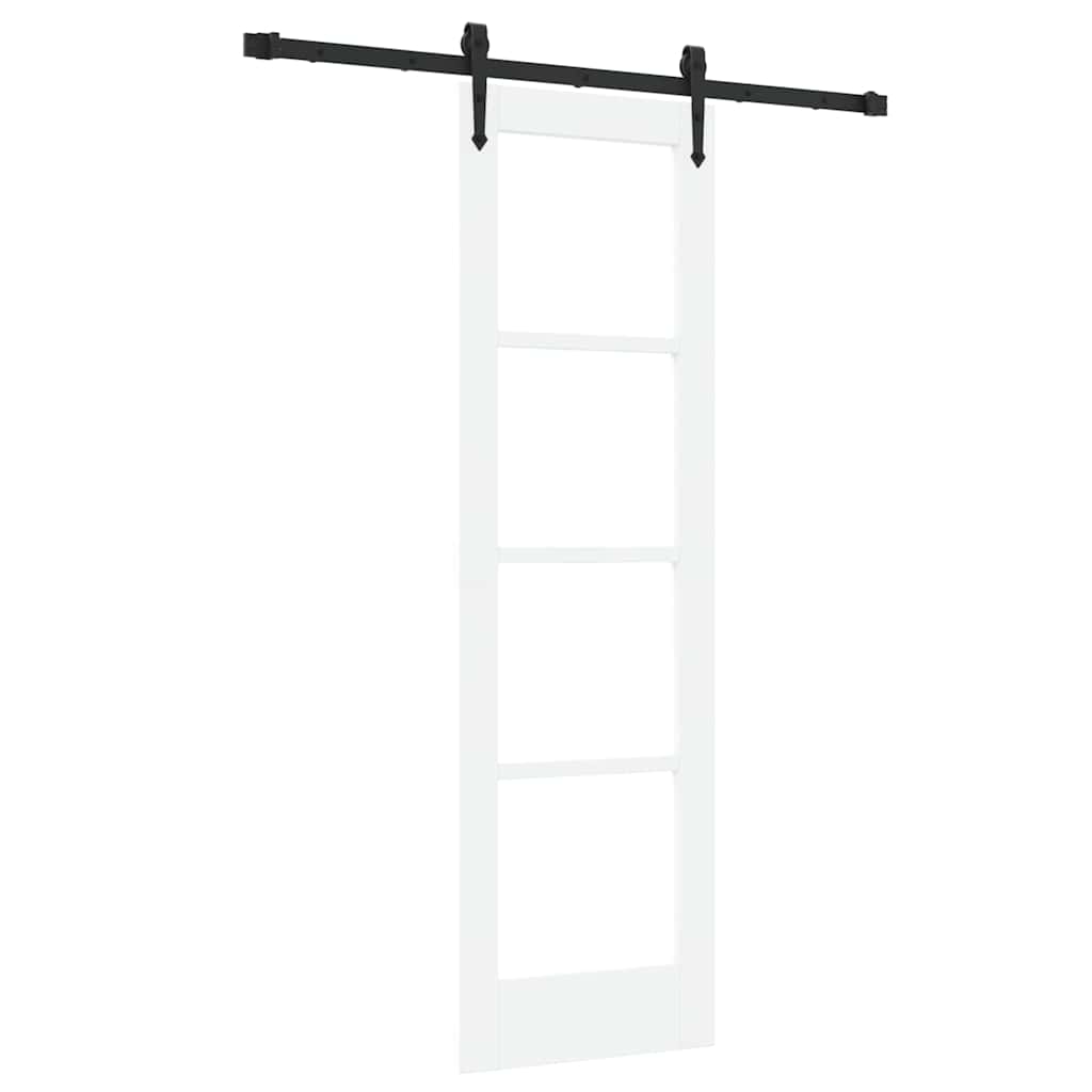 Skyvedør ORKDAL Hvit 61 x 198,5 cm Massivt furutre og glass