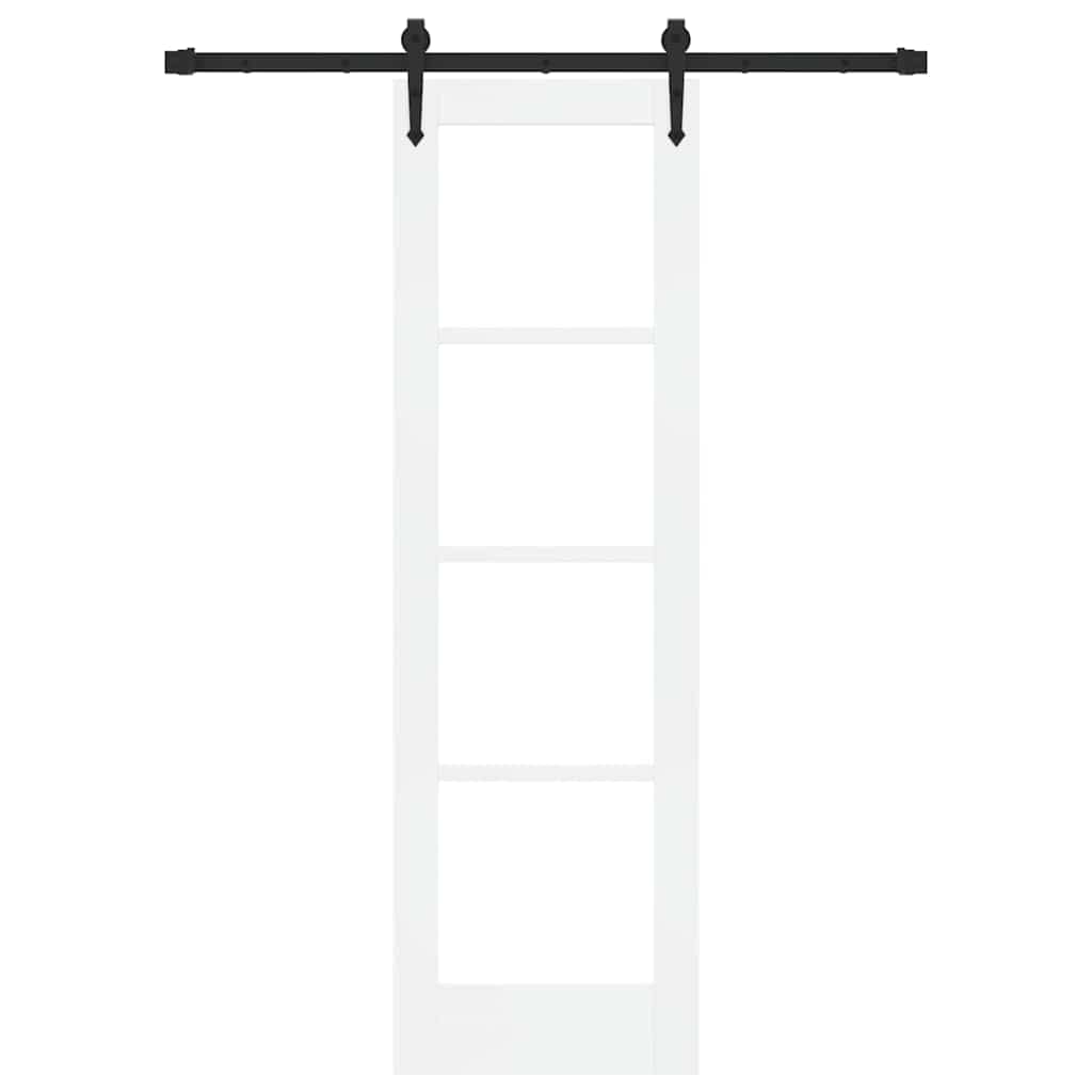 Skyvedør ORKDAL Hvit 61 x 198,5 cm Massivt furutre og glass