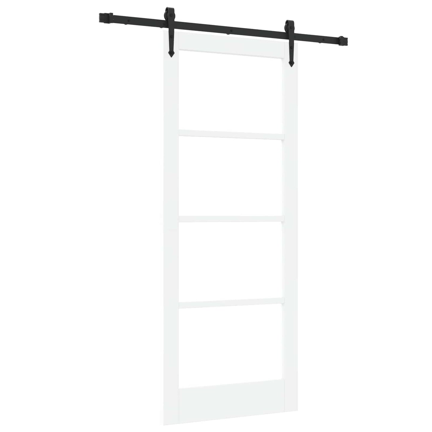 Skyvedør ORKDAL Hvit 83 x 202 cm Massivt furutre og glass