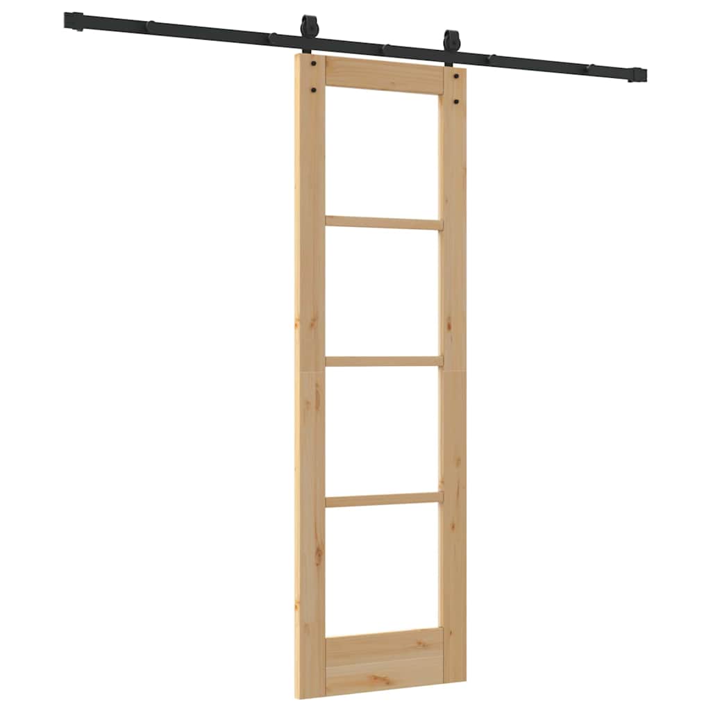Skyvedør ORKDAL Naturlig 61 x 198,5 cm Massivt furutre og glass
