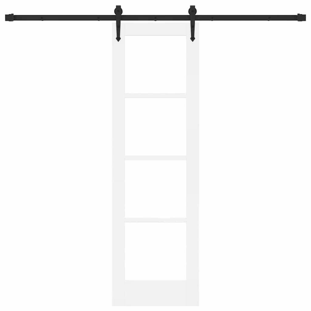 Skyvedør ORKDAL Hvit 61 x 198,5 cm Massivt furutre og glass