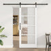 Skyvedør ORKDAL Hvit 83 x 202 cm Massivt furutre og glass