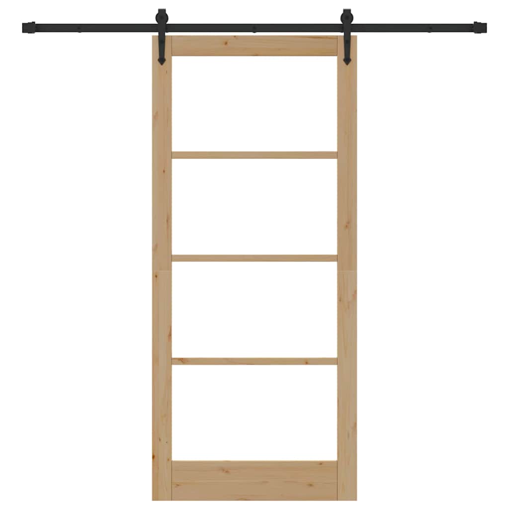 Skyvedør ORKDAL Naturlig 93 x 211 cm Massivt furutre og glass