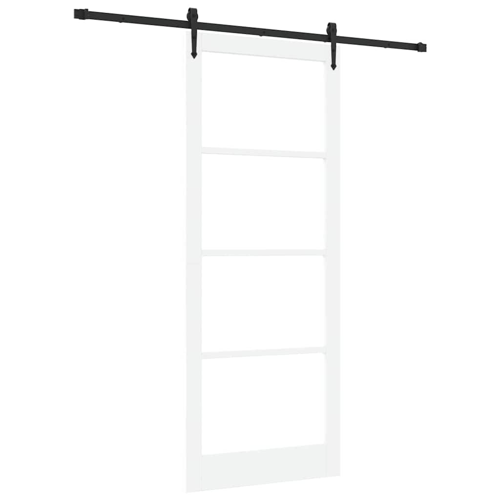 Skyvedør ORKDAL Hvit 93 x 232 cm Massivt furutre og glass