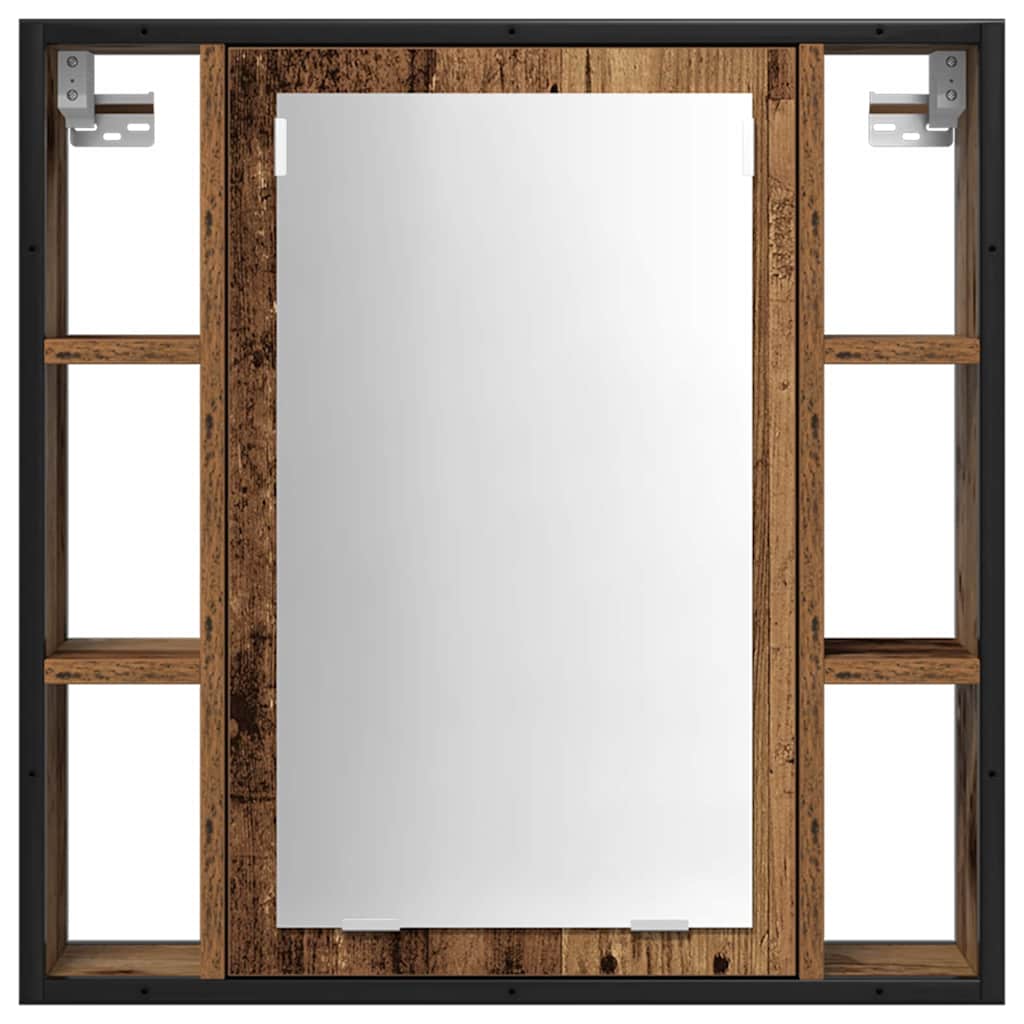 Baderomsinnredningssett med hylle 2 pcs Brun 60 x 30 x 60 cm
