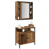 Baderomsinnredningssett med hylle 2 pcs Brun 60 x 30 x 60 cm