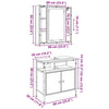 Baderomsinnredningssett med hylle 2 pcs Brun 60 x 30 x 60 cm