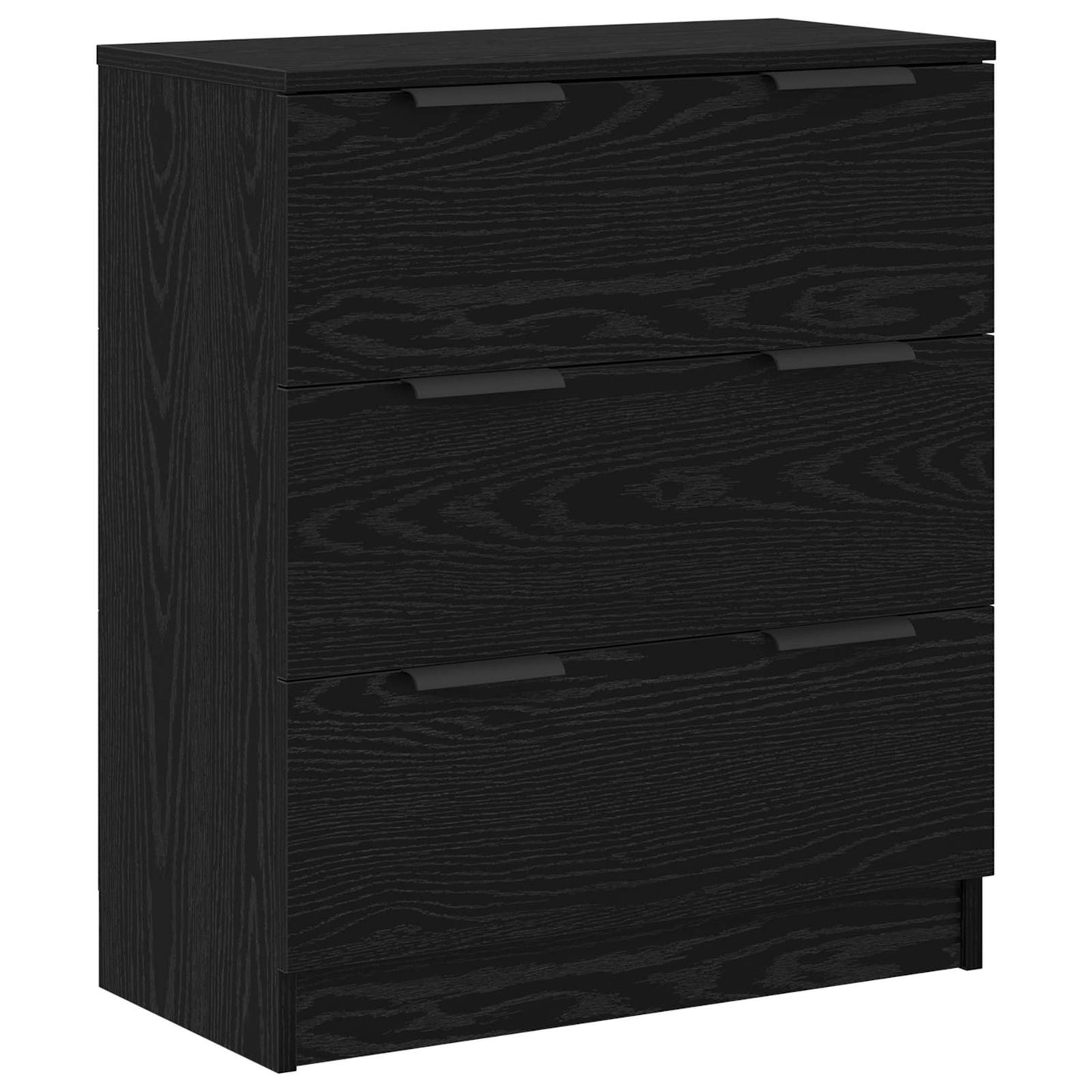 Serviesskap 3 pcs Svart Eik 181 x 30 x 70 cm Konstruert tre