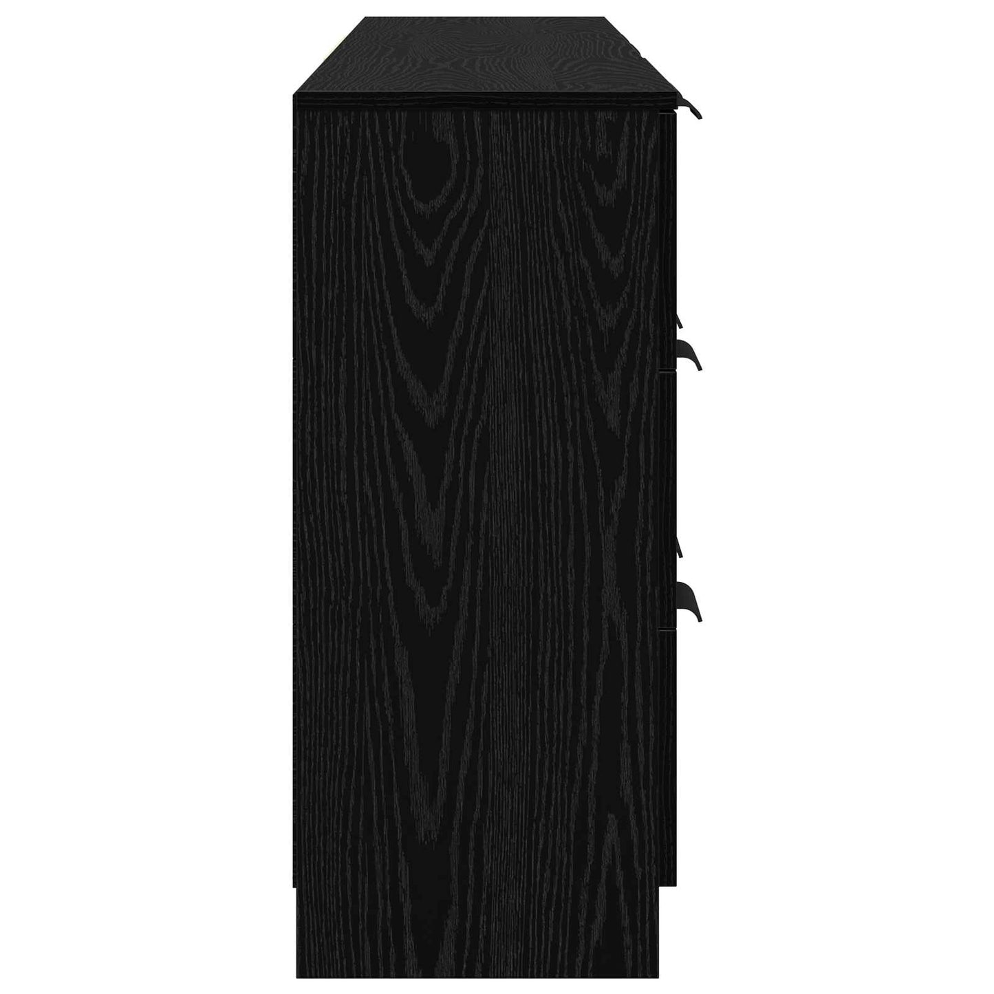Serviesskap 3 pcs Svart Eik 181 x 30 x 70 cm Konstruert tre