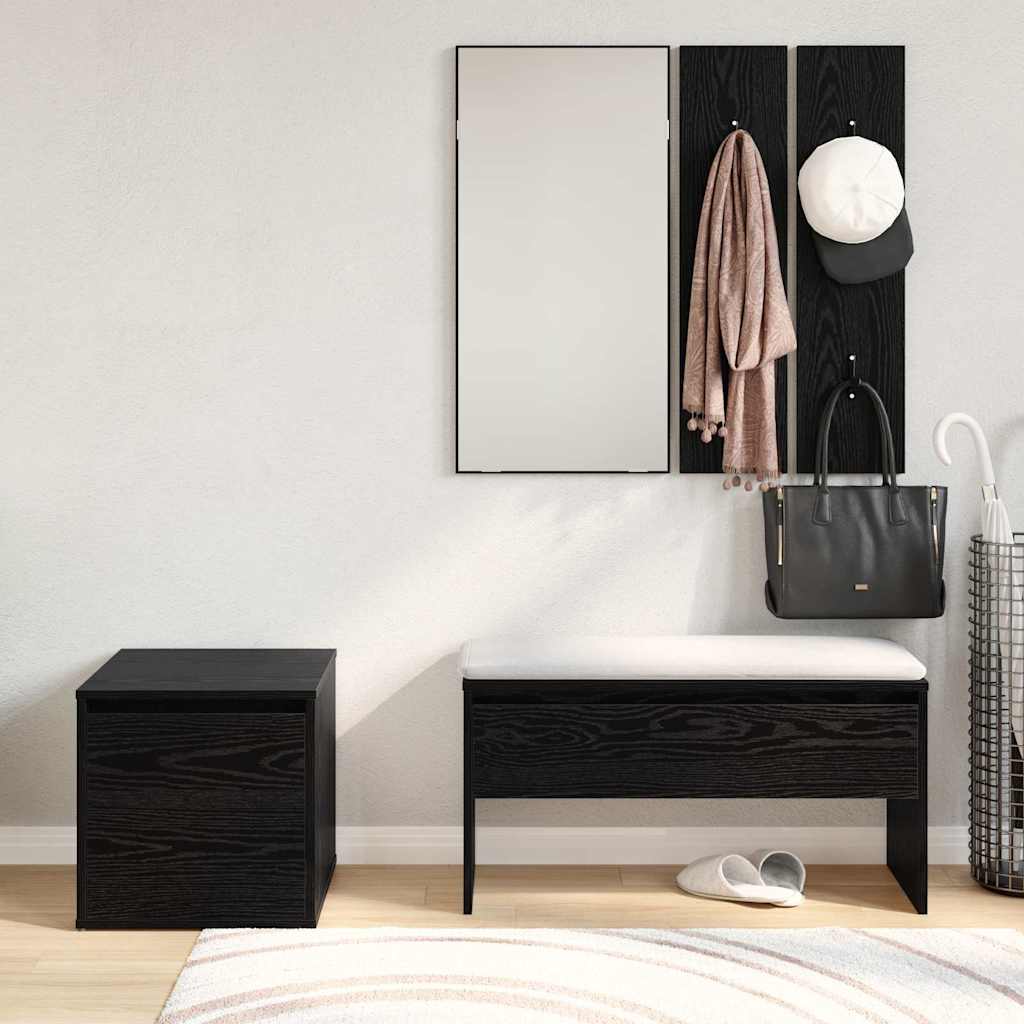 Gangmøbelsett 3 pcs Svart eik 80 x 31 x 40 cm Konstruert tre