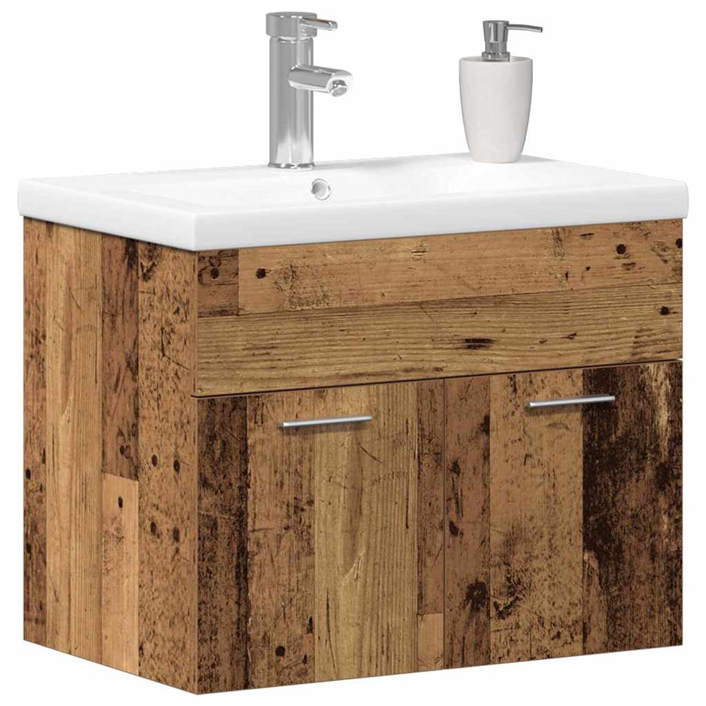Sett Annet Brun, Hvit 60 x 38.5 x 46 cm Massivt tre, Keramikk