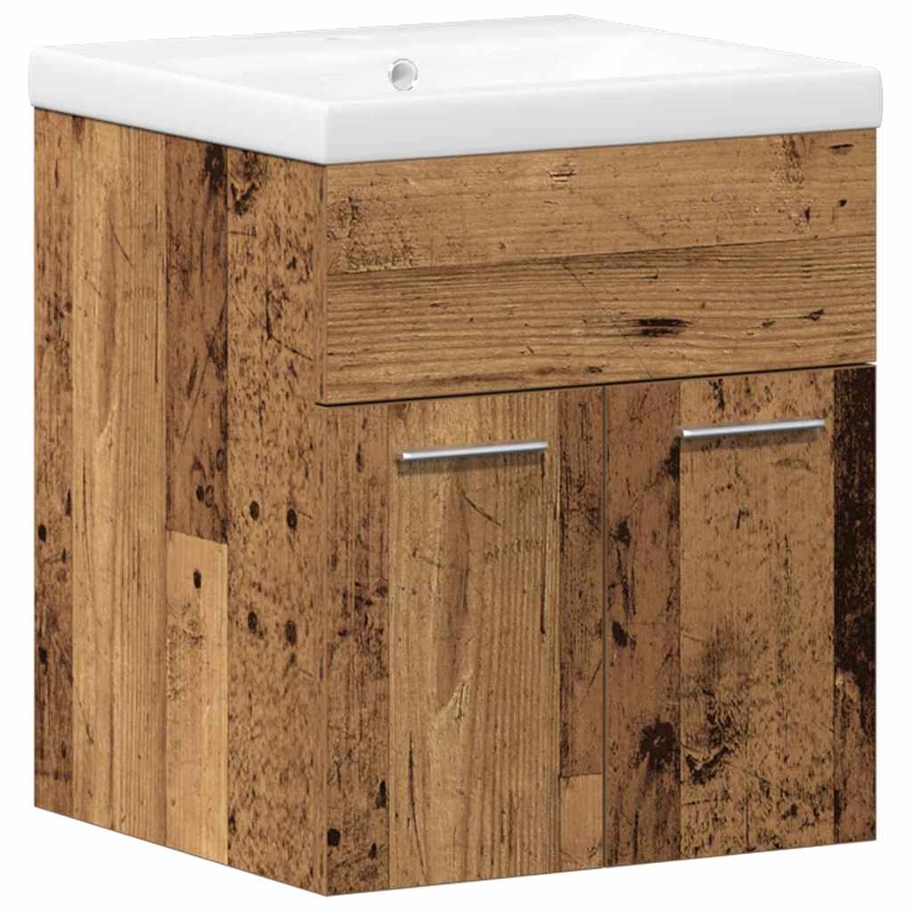 Baderomsinnredningssett 3 pcs Gamle tre 41 x 38.5 x 46 cm