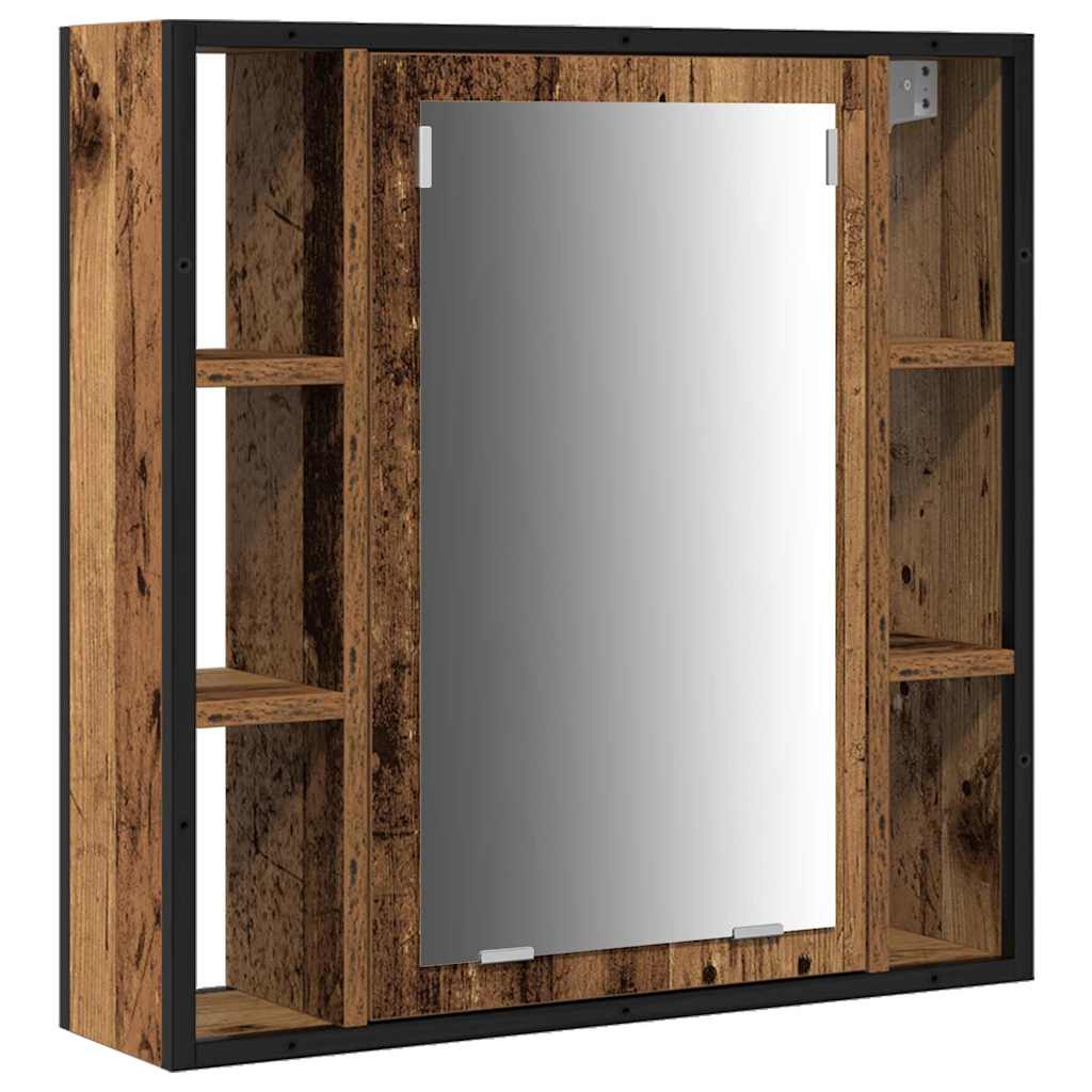 Baderomsspeilskap 3 pcs Brun 80 x 30 x 60 cm Konstruert tre