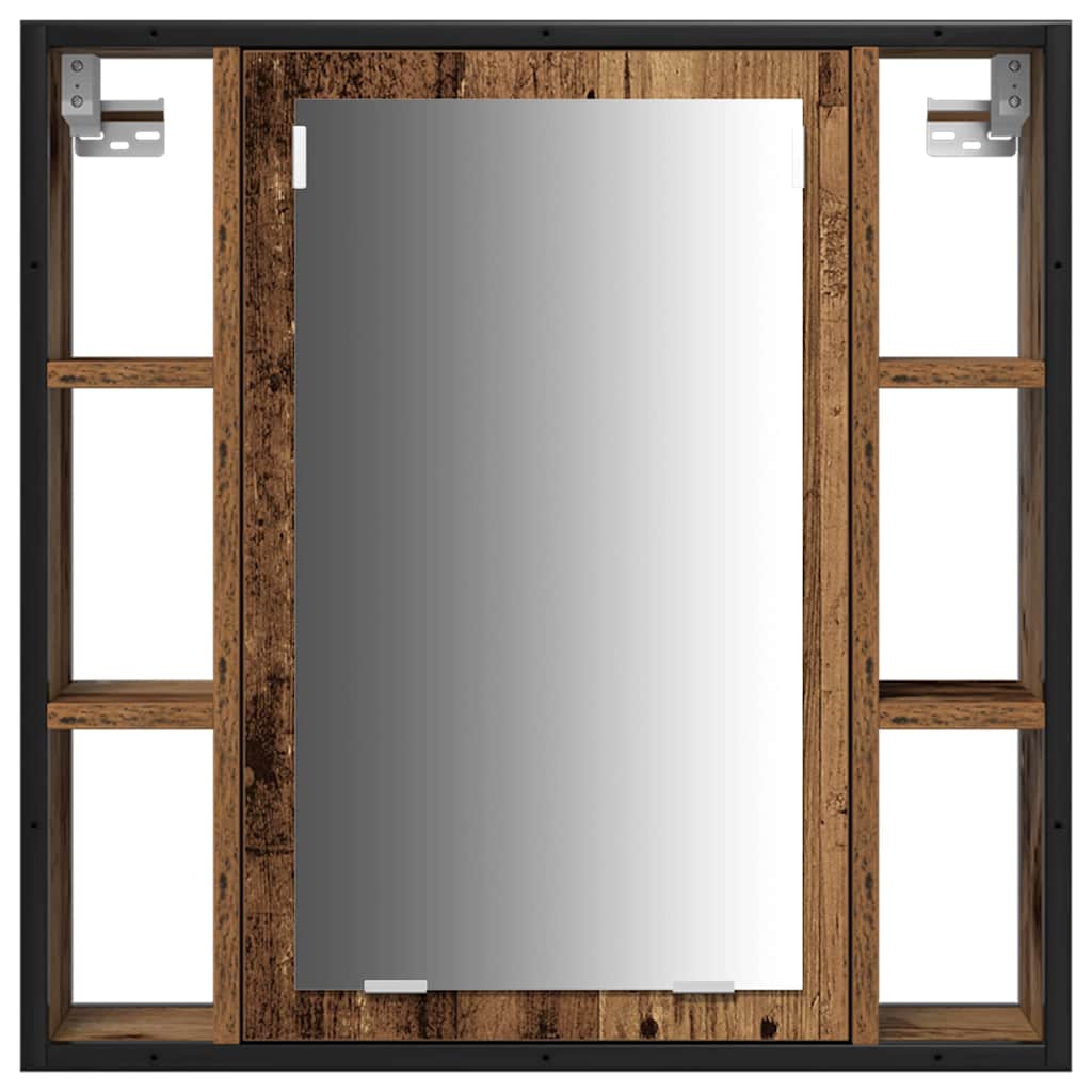 Baderomsspeilskap 3 pcs Brun 80 x 30 x 60 cm Konstruert tre