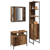 Baderomsskapsett med hylle 3 pcs Gammelt tre 33 x 33 x 185.5 cm
