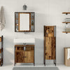 Baderomsinnredningssett med hylle 3 pcs Brun 60 x 30 x 60 cm