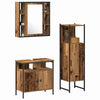 Baderomsinnredningssett med hylle 3 pcs Brun 60 x 30 x 60 cm