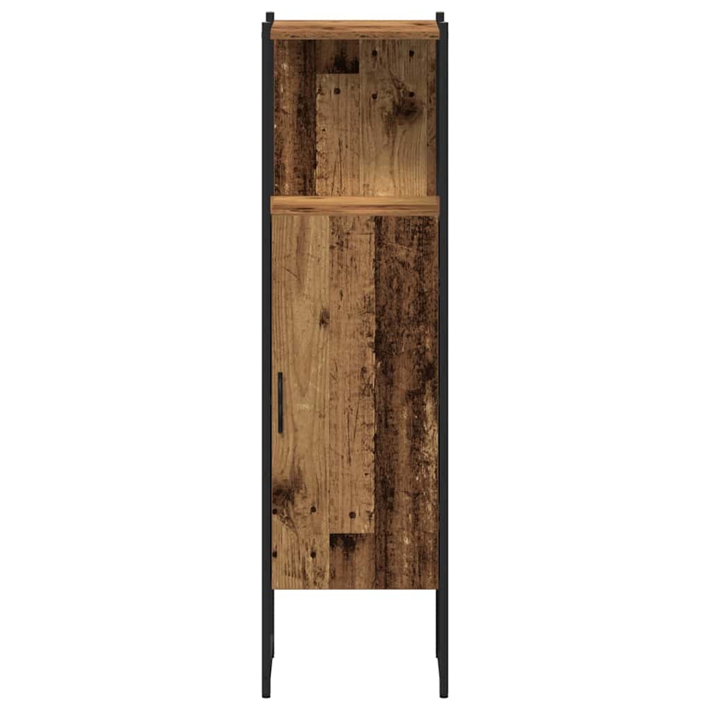 Baderomsinnredningssett med hylle 4 pcs Brun 33 x 33 x 185.5 cm