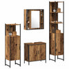 Baderomsinnredningssett med hylle 4 pcs Brun 33 x 33 x 185.5 cm