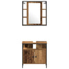 Baderomsinnredningssett 4 pcs Gammelt tre 33 x 33 x 185.5 cm