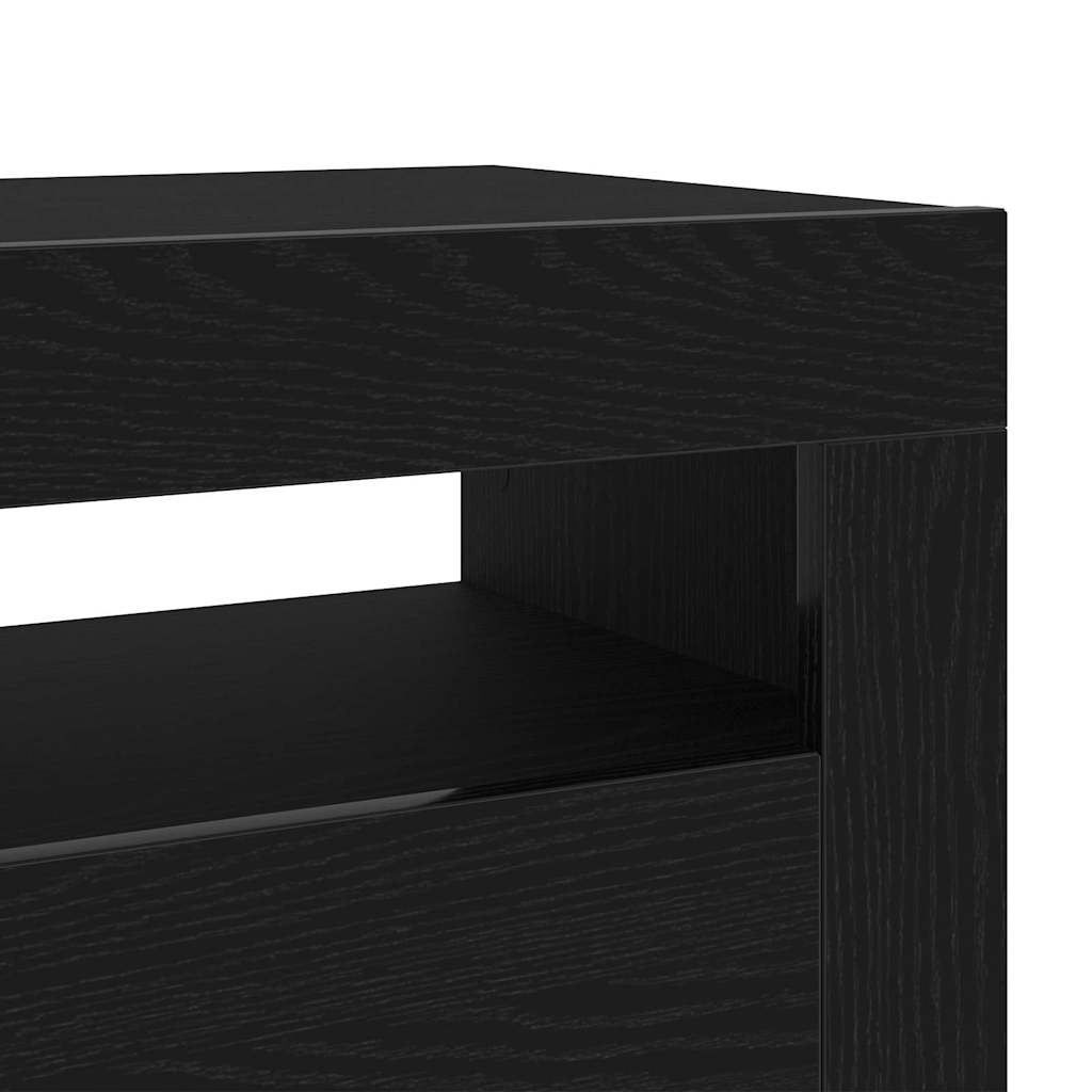 Nattbordskap Svart Eik 60 x 35 x 40 cm Konstruert tre vidaXL