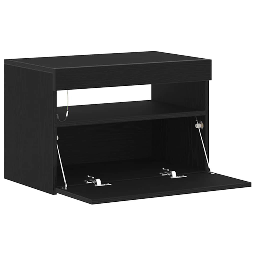 Nattbordskap Svart Eik 60 x 35 x 40 cm Konstruert tre vidaXL