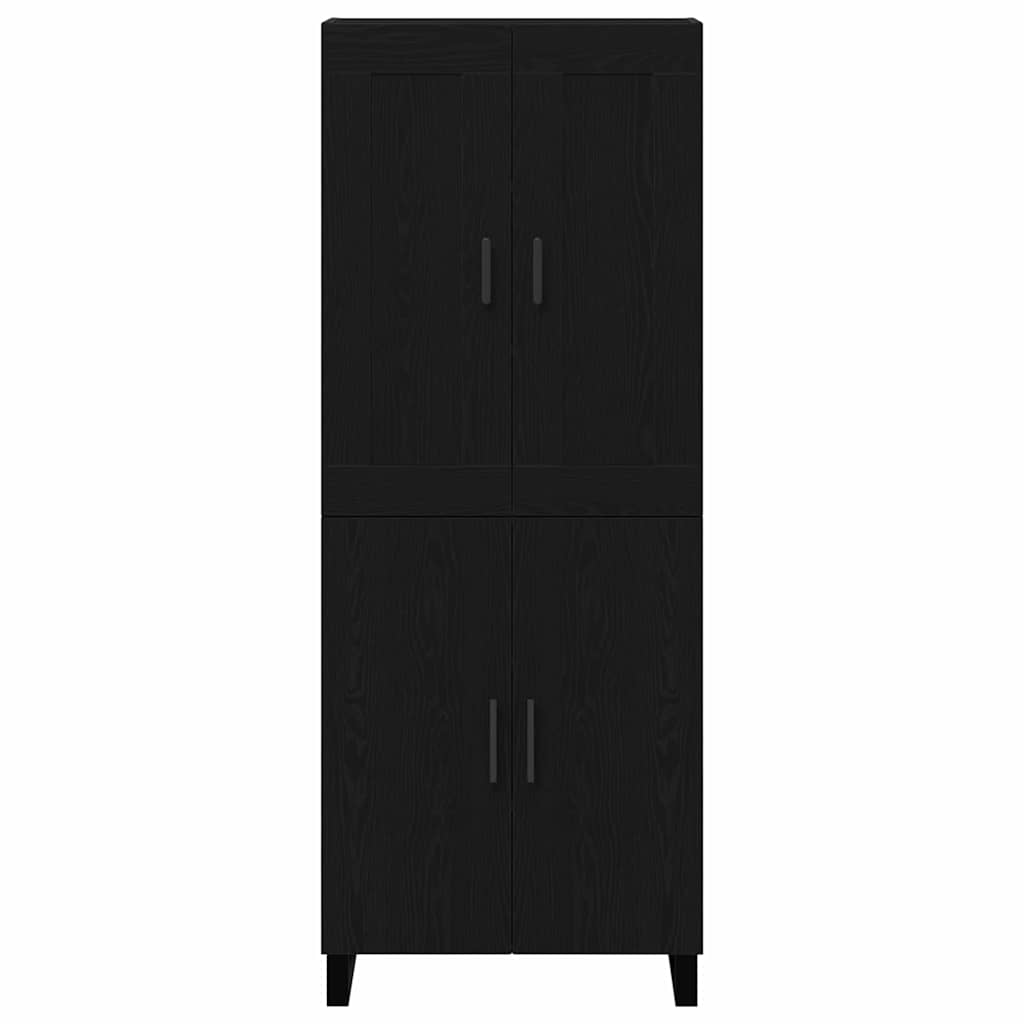Høyskap Svart Eik 69,5 x 34 x 180 cm Konstruert tre