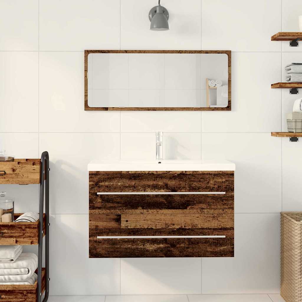 Baderomsvaskeskap Veggmontert Gammelt tre 80 x 38.5 x 48 cm
