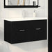Baderomsskap Svart Eik 90 x 38,5 x 46 cm Konstruert tre