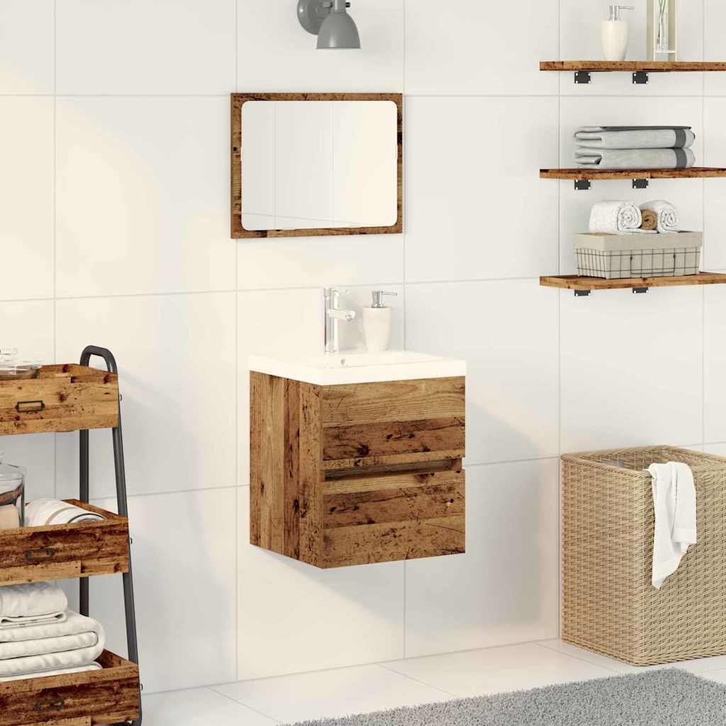 Baderomsvaskeskap for Svart Eik 41 x 39 x 62 cm Konstruert tre