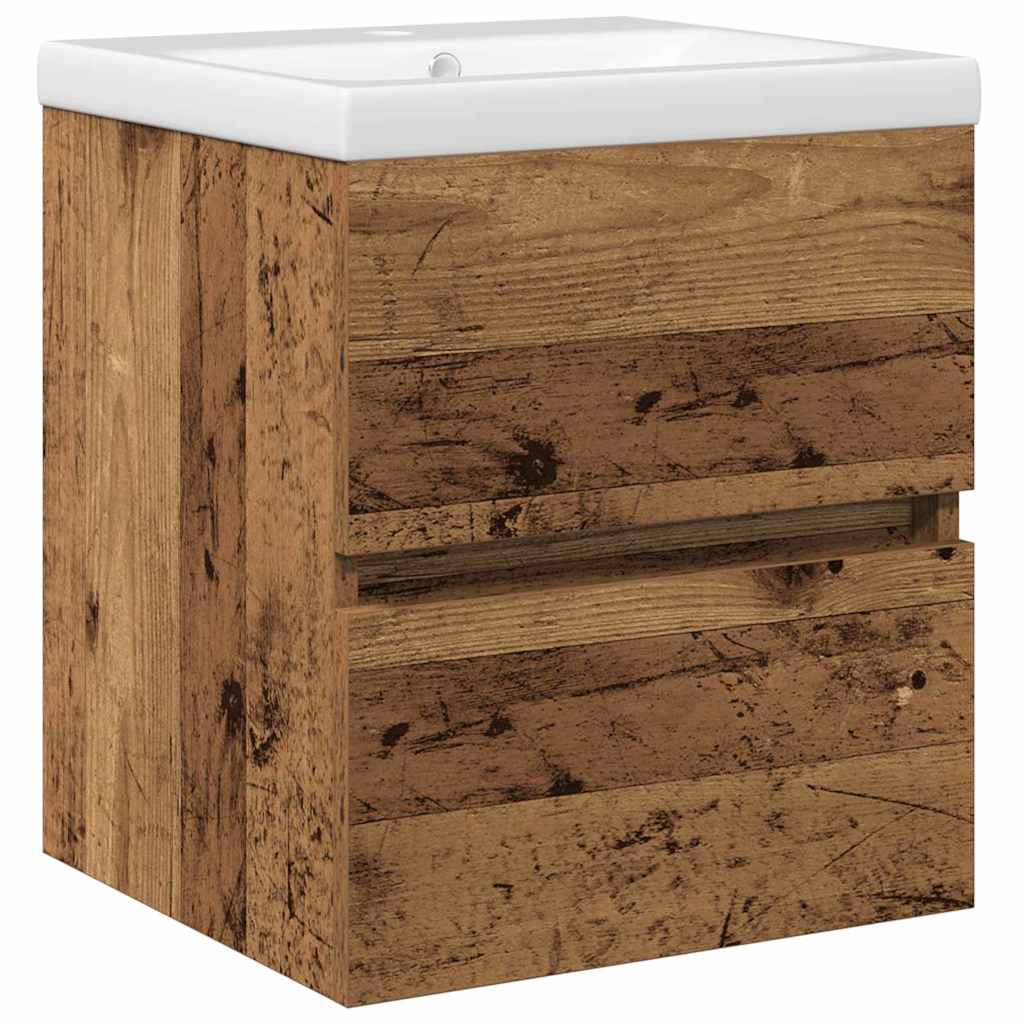 Baderomsvaskeskap Svart Eik 80 x 39 x 62 cm Konstruert tre