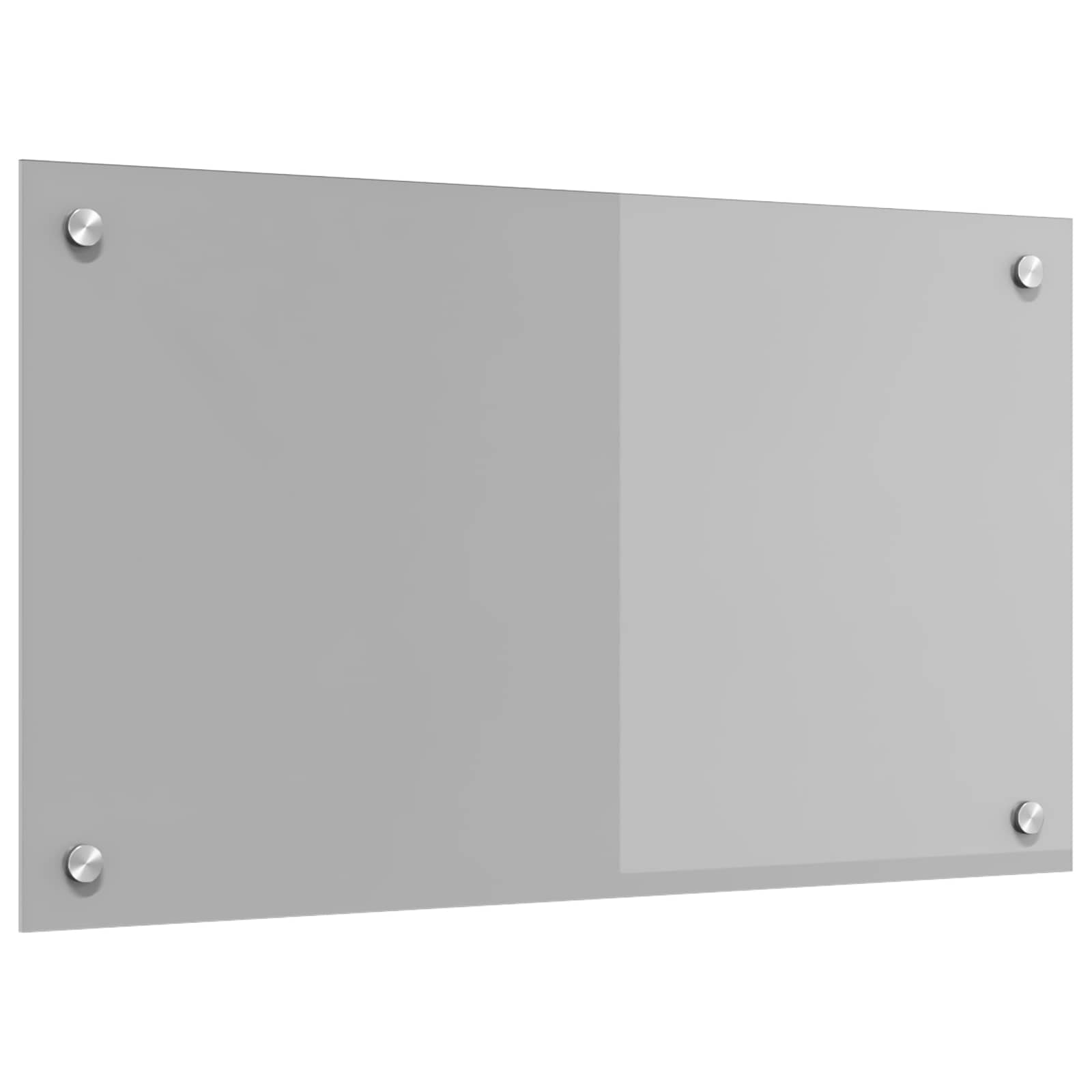 Kjøkkenbakplate Lysegrå 70 x 40 cm herdet glass vidaXL