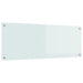Kjøkkenbakplate Hvit 110 x 40 cm herdet glass vidaXL