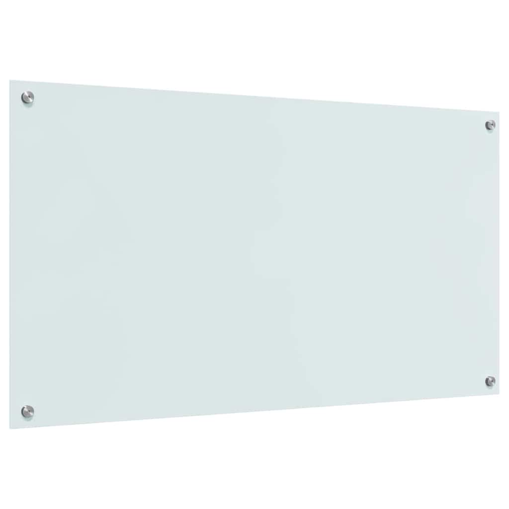 Kjøkkenbenkplate Hvit 110 x 60 cm herdet glass