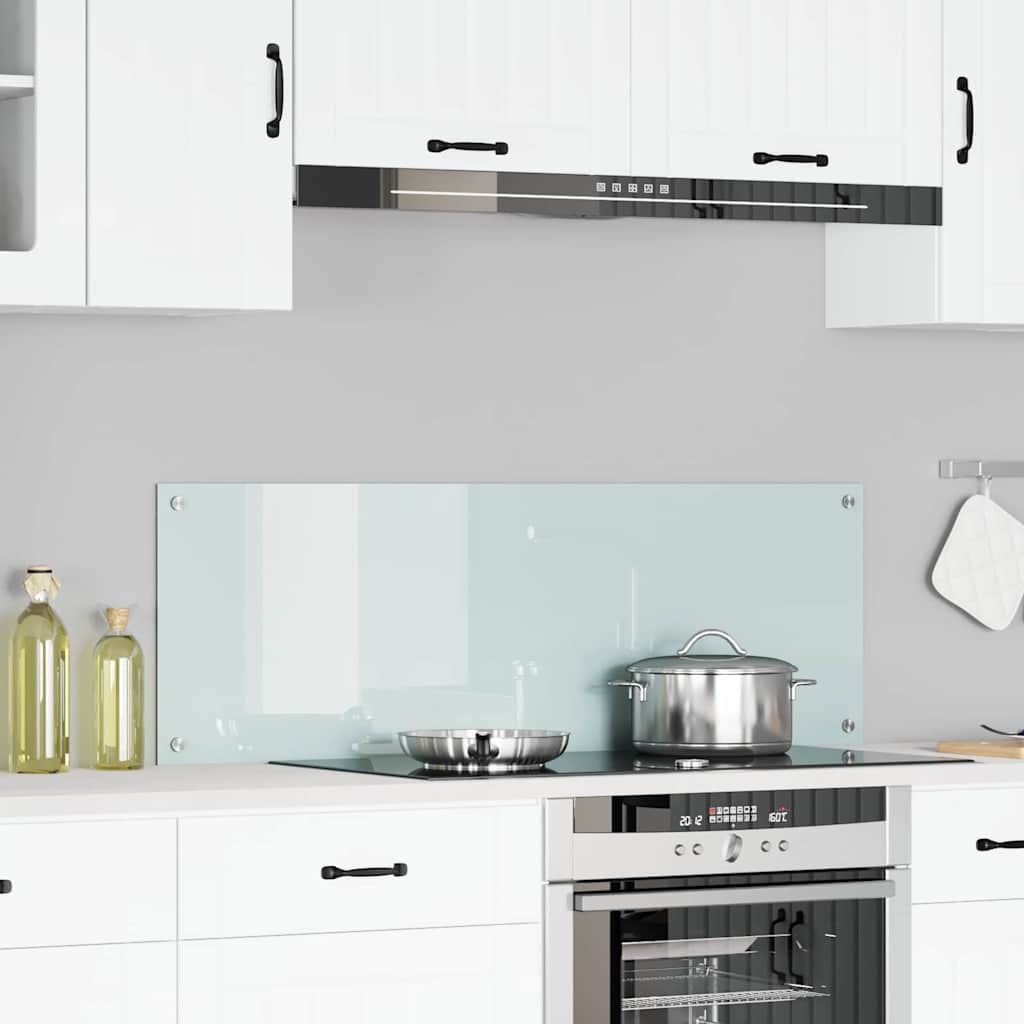 Kjøkkenbenkplate Hvit 120 x 40 cm herdet glass