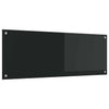 Kjøkkenbakplate Svart 110 x 40 x 0.6 cm herdet glass