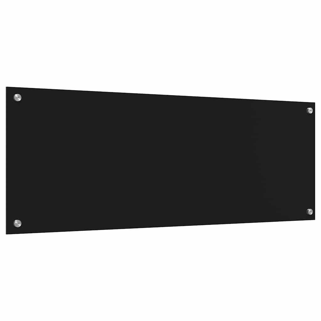 Kjøkkenbakplate Svart 110 x 40 x 0.6 cm herdet glass