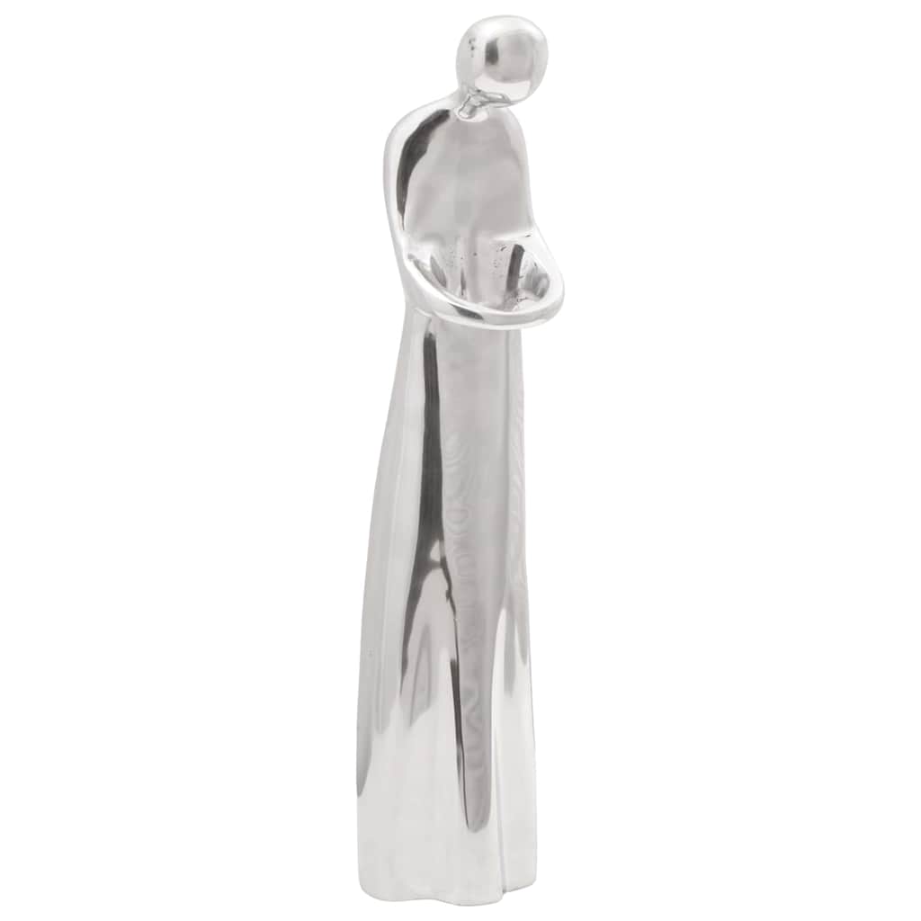 Skulptur sølv 10 x 16 x 49 cm Aluminium