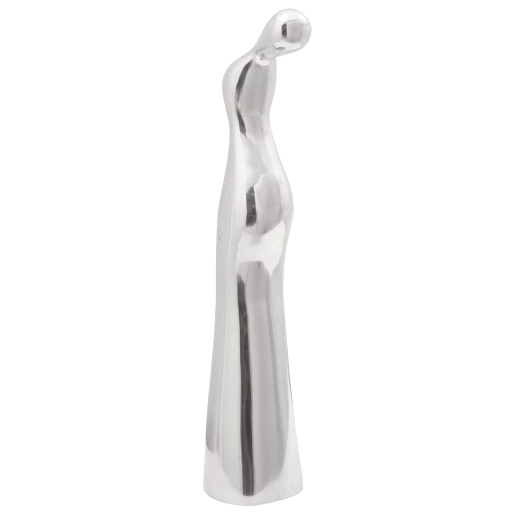 Skulptur sølv 10 x 16 x 49 cm Aluminium