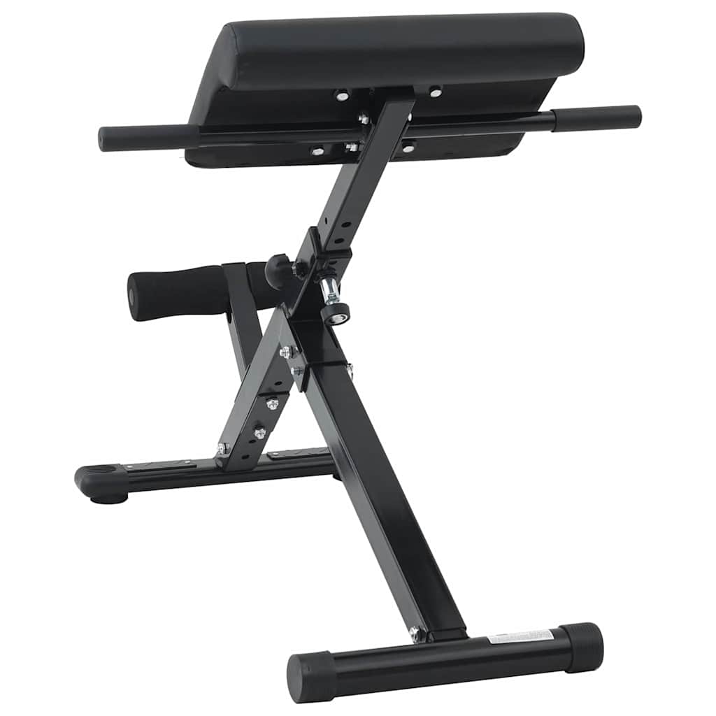 Hyperextension benk Svart 100,5 x 70 x 78 cm Pulverlakkert stål