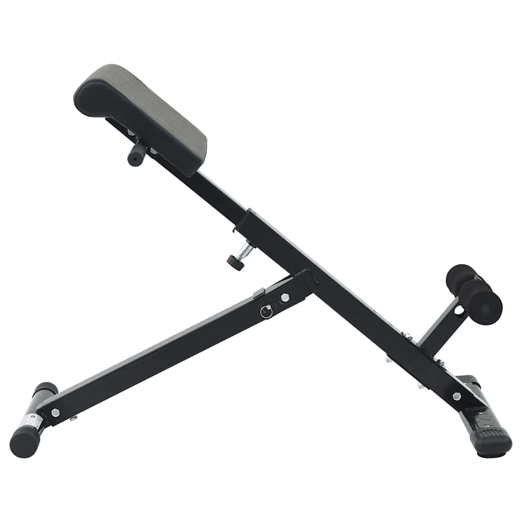 Hyperextension benk Svart 100,5 x 70 x 78 cm Pulverlakkert stål