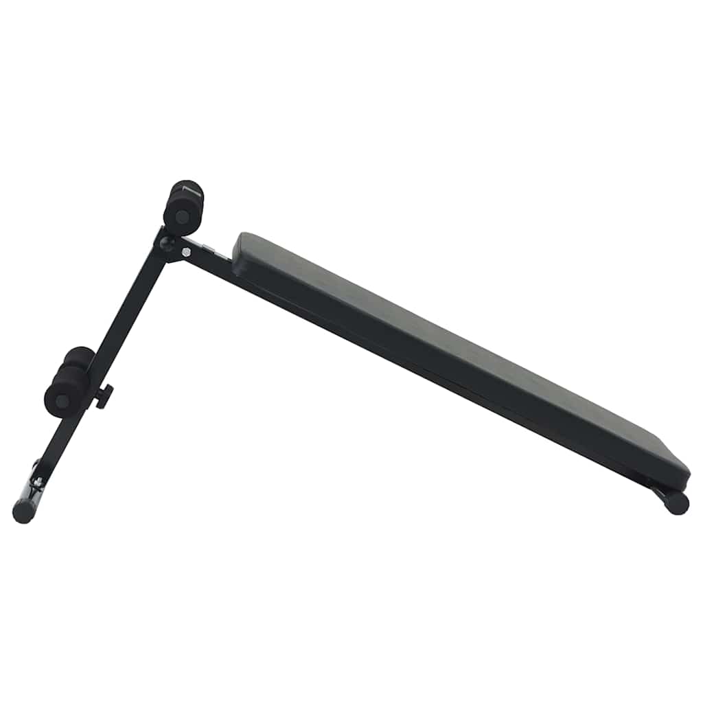 Sit Up Benk Svart 124 x 33.5 x 55 cm Pulverlakkert stål