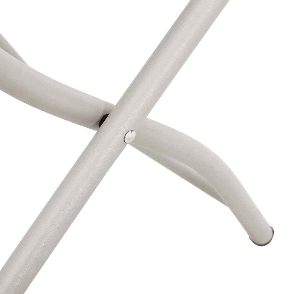Hage Folding Stol 2 pcs Beige 42 x 52 x 82cm Pulverlakkert stål